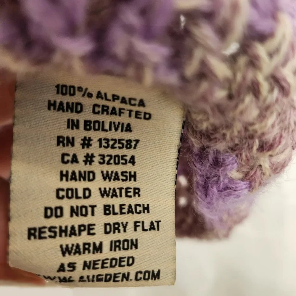 NWT Anthropologie Augden Crocheted Crop Top Sweater Lilac Purple Size Large